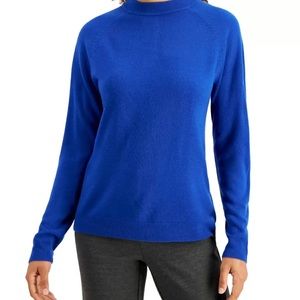 KAREN SCOTT COBALT BLUE MOCK NECK SWEATER SIZE (S)